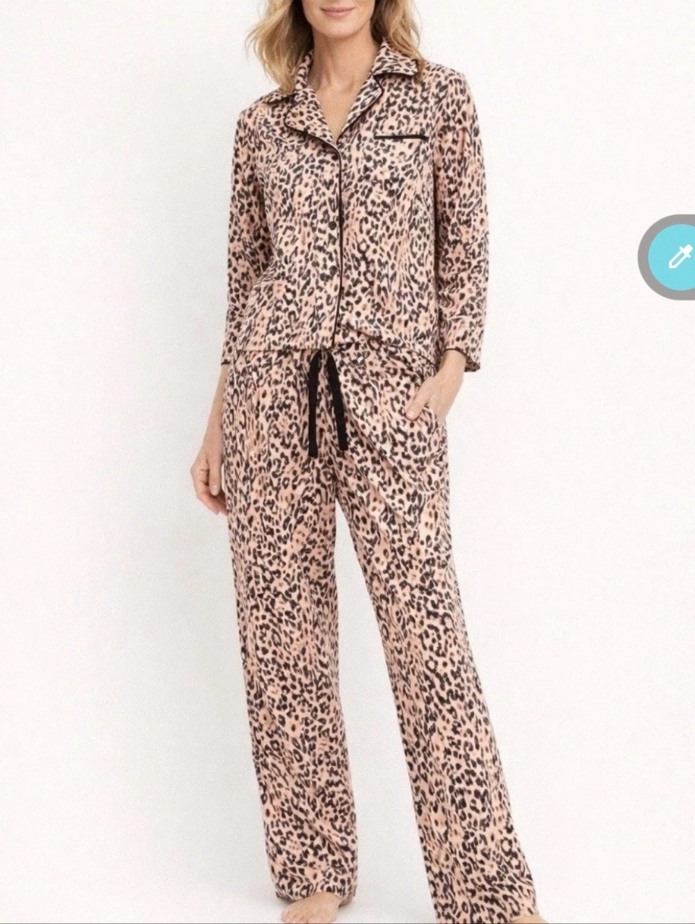 Soma Cool Nights Leopard Print Medium Pajama Set